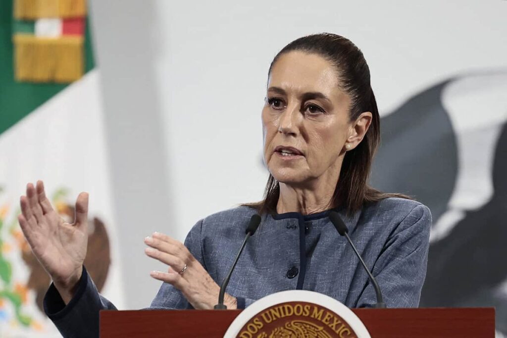 La presidenta Sheinbaum desmiente a la secretaria de Seguridad Interior del Gobierno de Trump
