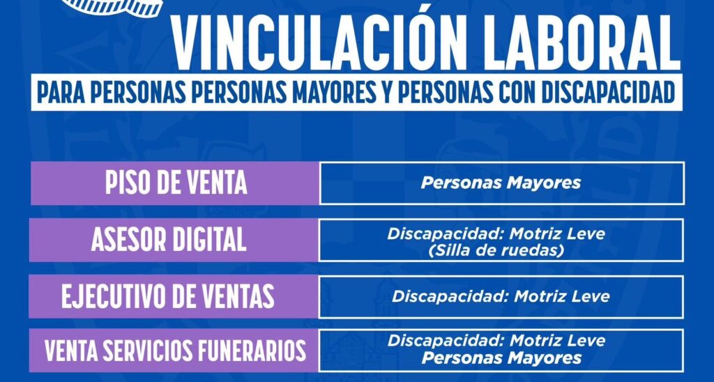 Presenta Desarrollo Humano vacantes laborales para adultos mayores y personas con discapacidad