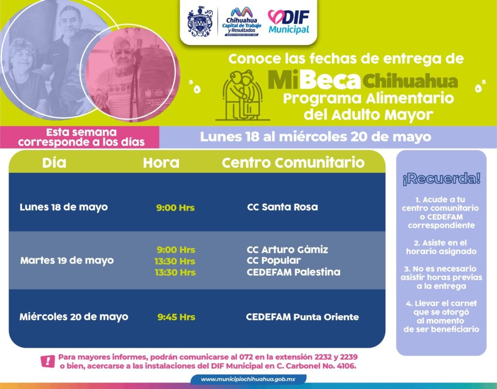 ¡Que no se te pase tu entrega del PAAM! Conoce los horarios correspondientes del 18 al 20 de mayo