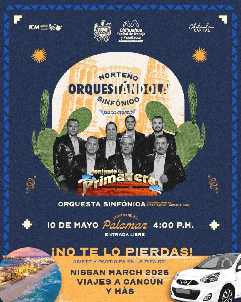 Invita Gobierno Municipal a disfrutar de “Orquestándola Norteño Sinfónico” con Conjunto Primavera en El Palomar