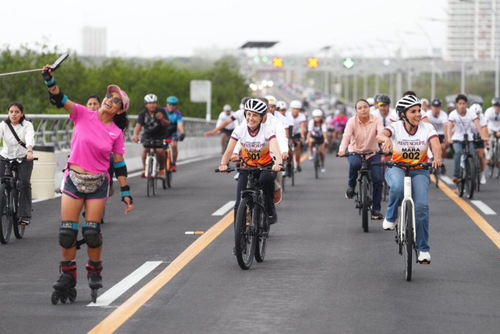 Sheinbaum inaugura Puente Nichupté en Cancún