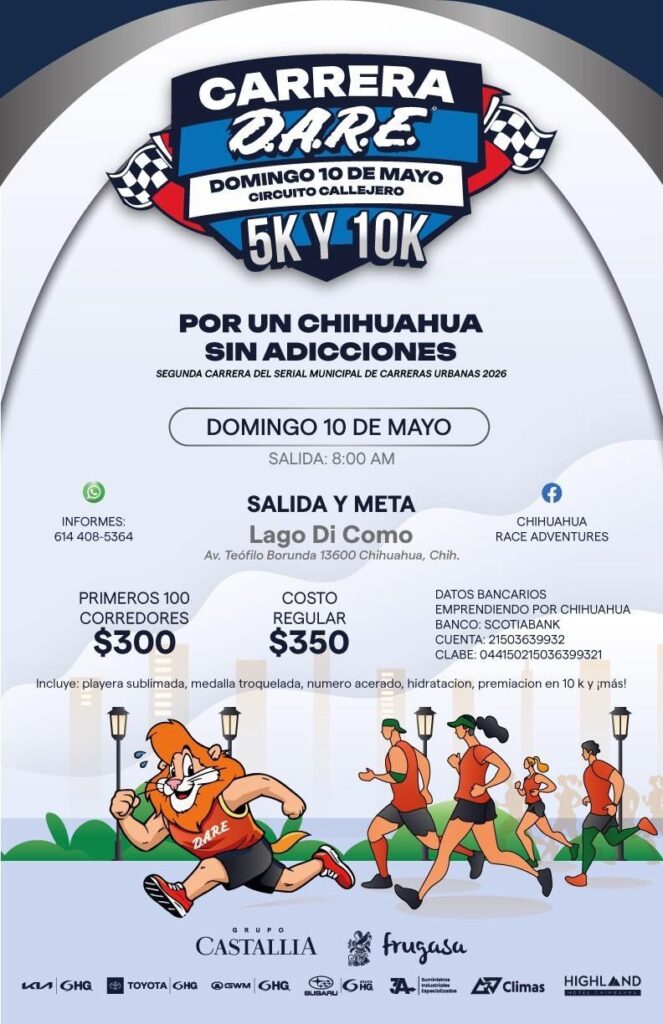 Se acerca la Primera Carrera DARE; Ya te inscribiste?