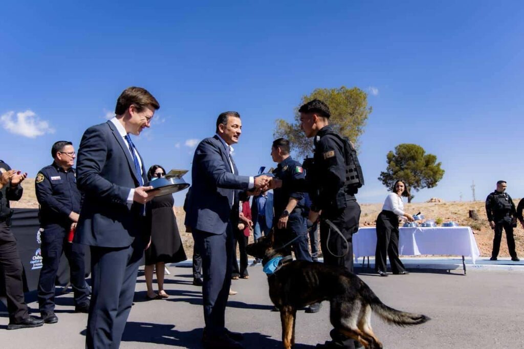 Refuerza Marco Bonilla seguridad con 10 K-9; uno de ellos, único en México que detecta fentanilo