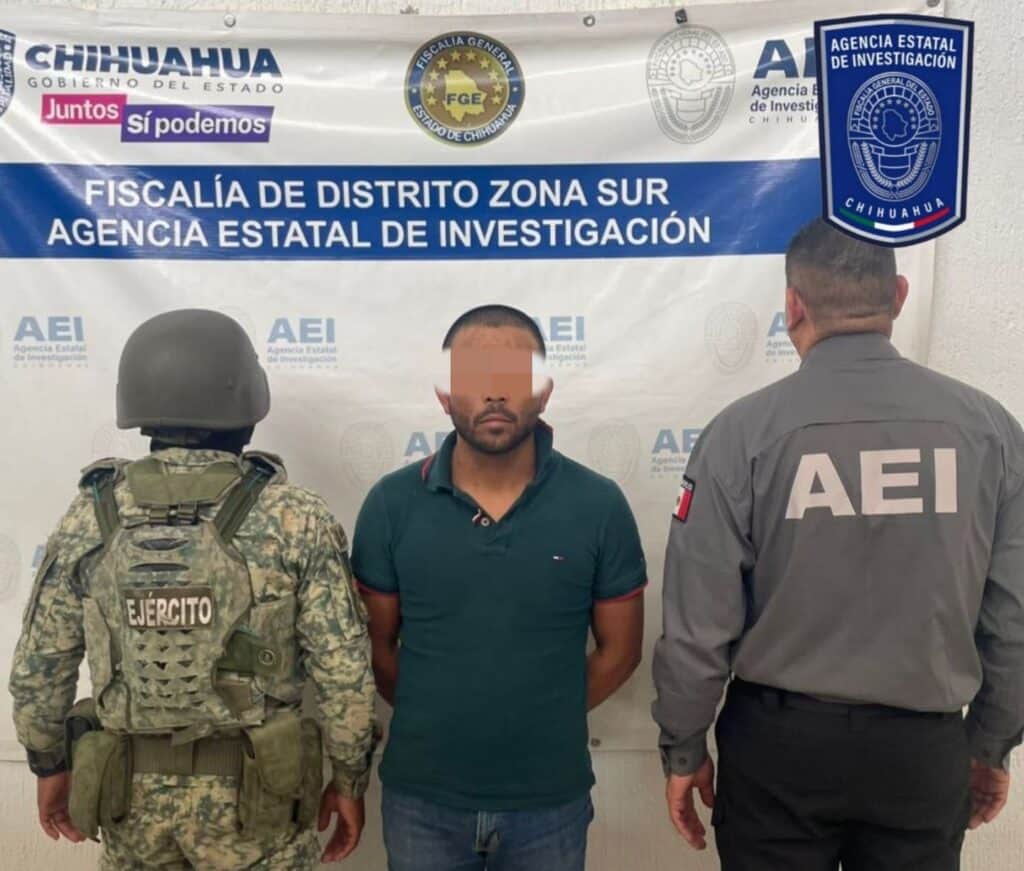 Captura Fiscalía de Distrito Zona Sur a presunto homicida en Parral
