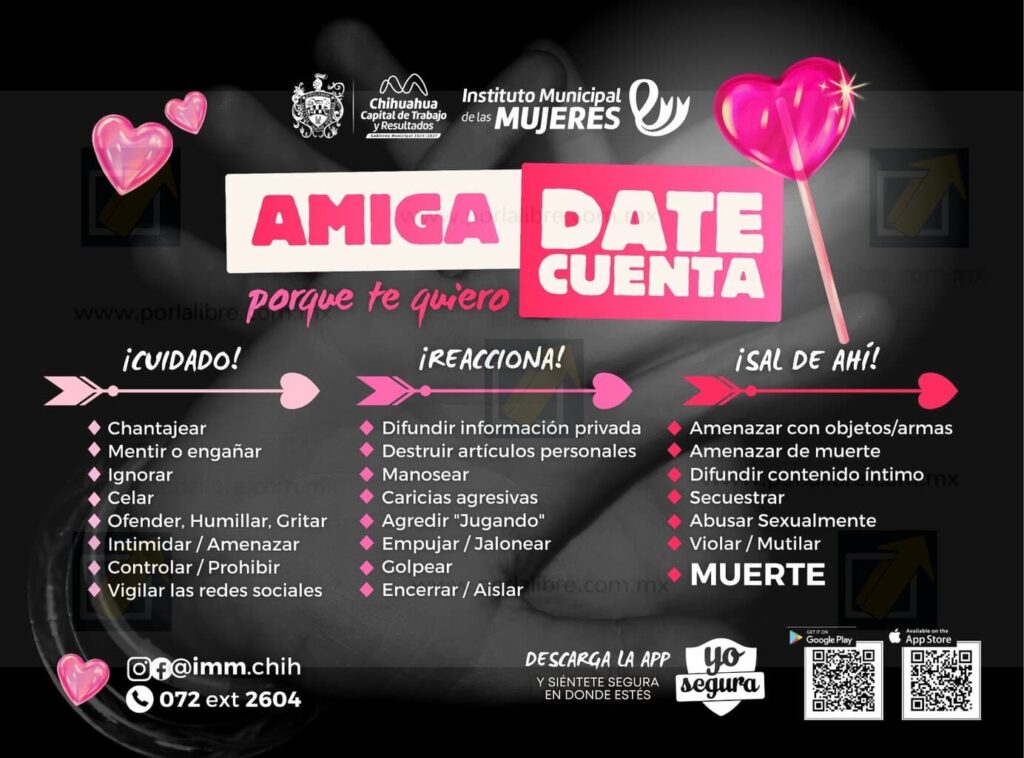 Comparte Municipio alertas para prevenir violencia en el noviazgo